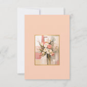 Trendy Elegant Wedding Details Behuizing Kaart (Achterkant)