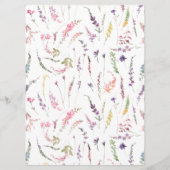 Trendy Elegant Wildflower Floral Wedding Menu (Achterkant)