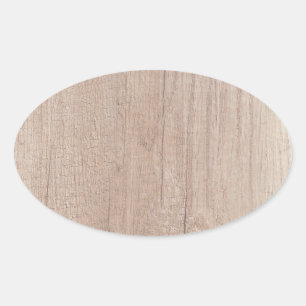 Trendy Elegant Wood Board Look Blank Sjabloon Ovale Sticker