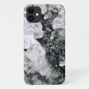 Trendy Elegant Zwart Wit Stone Crystal Geode iPhone 11 Hoesje