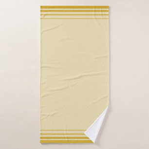 Trendy Elegante Gouden Lijnen op Champagne Beige Badhanddoek