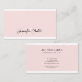 Trendy Elegante kalligrafie Gewoon modern design Visitekaartje (Voorkant / Achterkant)