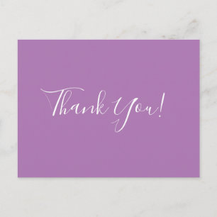 Trendy Elegante Kalligrafie Lavendel Bedankt Briefkaart
