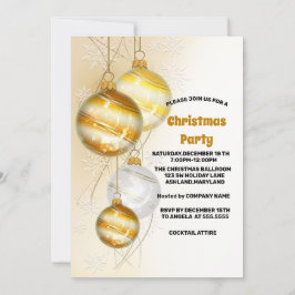 Trendy elegante kerstballen, kerstfeest inv kaart