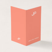 Trendy Elegante Kleuren Monogram Sjabloon Modern Visitekaartjes (Buitenkant)