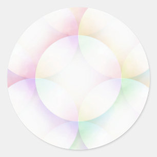 Trendy Elegante Lege Sjabloon Moderne Waterverf Ronde Sticker