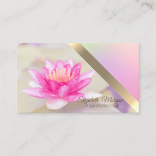Trendy Elegante Lotus Bloem Yoga Instructeur Visitekaartje