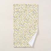 Trendy elegante madeliefjes geel en wit Sjabloon Bad Handdoek (Handdoek)