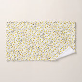 Trendy elegante madeliefjes geel en wit Sjabloon Bad Handdoek (Handdoek)