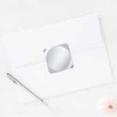 Trendy Elegante Metallic Nep Zilver Blank Aangepas Vierkante Sticker (Envelop)