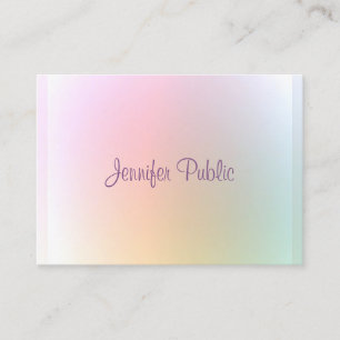 Trendy Elegante Moderne Kleurrijke Sjabloon Script Visitekaartje