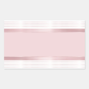 Trendy Elegante Moderne Roze Gouden Blanco Sjabloo Rechthoekige Sticker