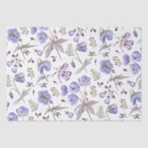 Trendy Elegante Paarse Violet Wilde Bloemen Feest