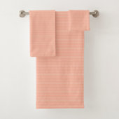 Trendy Elegante Sjabloon Perzikkleur Gestreepte Cu Bad Handdoek (Insitu)
