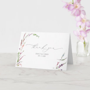 Trendy Elegante Wilde Bloem Bloemstuk Bruiloft Bed Kaart