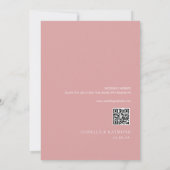 Trendy elegantie Dusty roos bruiloft uitnodiging (Achterkant)