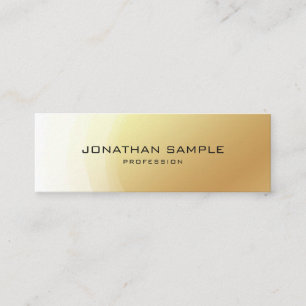 Trendy Elite Gold Design Elegant Modern Plain Mini Visitekaartje