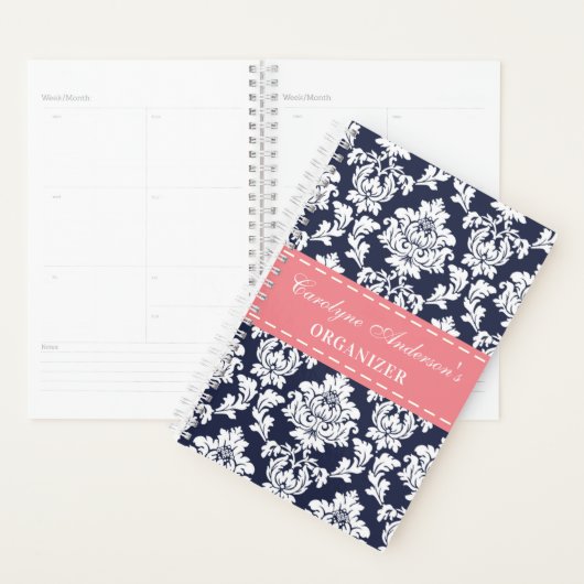 Trendy "Elke kleur" Chic Bloemen Damast Planner (Display)