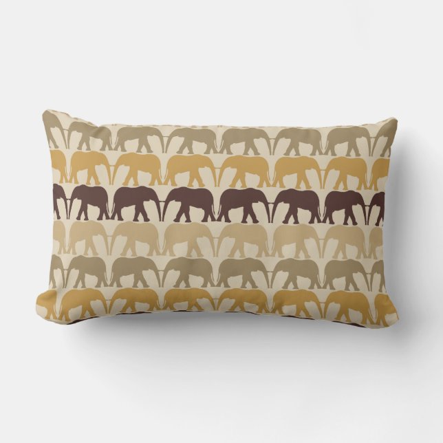 Trendy en Cool Elephant Pattern Kussen (Voorkant)