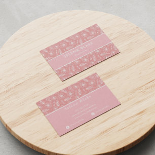 Trendy en elegant   Vet Stijlvolle Bloemen Visitekaartje