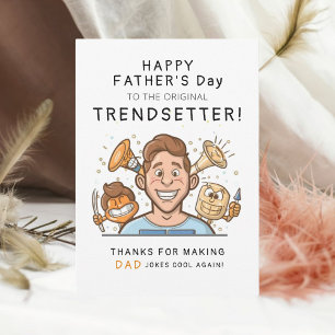 Trendy en Grappige Trendsetter Vaderdag Kaart