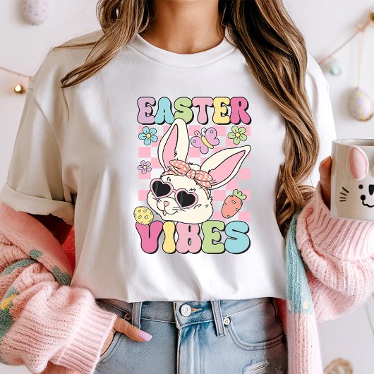 Trendy en Groovy Pasen Vibes Bunny T-shirt