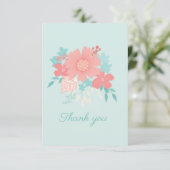 Trendy en mooi bloemendesign bedankkaart (Staand voorkant)