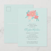 Trendy en mooie bloemige ontwerp uitnodiging (Voorkant / Achterkant)