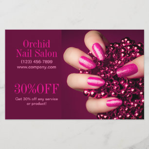 Trendy Esthetician SPA Nail Salon prijslijsten Flyer