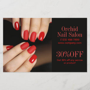 Trendy Estheticienne SPA Nagel Salon Prijslijsten Flyer