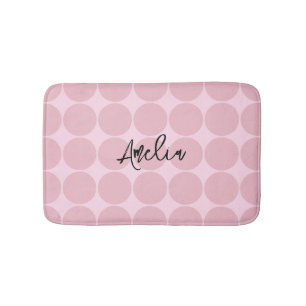 Trendy esthetische roze gepersonaliseerde meisjesg badmat