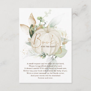 Trendy Eucalyptus Greenery Pumpkin Boeken voor Bab Informatiekaartje