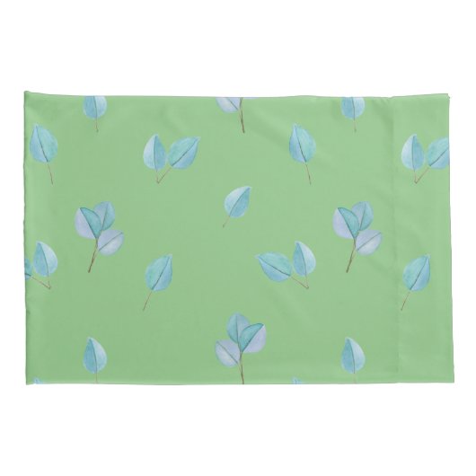 Trendy eucalyptus lekt in het slop kussensloop (Achterkant-Rechts)