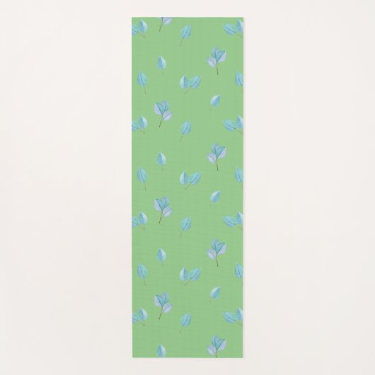 Trendy eucalyptus lekt in het slop yogamat (Voorkant)