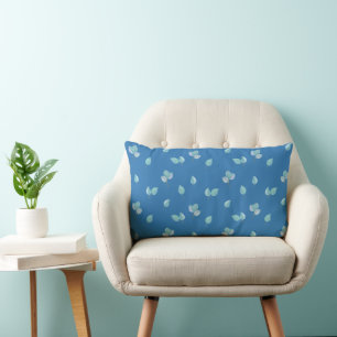 Trendy eucalyptus lekt op Frans blauw Kussen