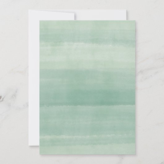 Trendy Eucalyptus Perzik Waterverf Bloemen Huwelij Kaart (Achterkant)