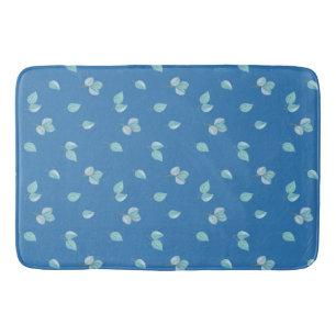 Trendy Eucalyptusbladeren Op Frans Blauw  Badmat