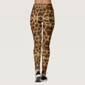 Trendy Exotic Giraffe Fur Pattern Animal Print Leggings (Achterkant)