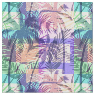 Trendy, Exotic Palms - Lavender, Pink, Aqua Stof