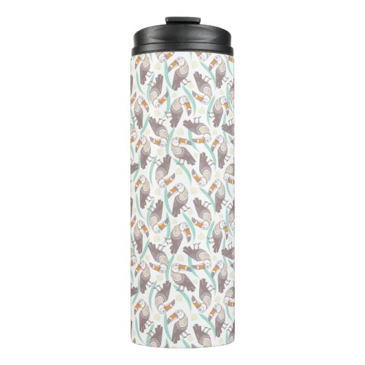 Trendy exotic toucans thermosbeker (Voorkant)