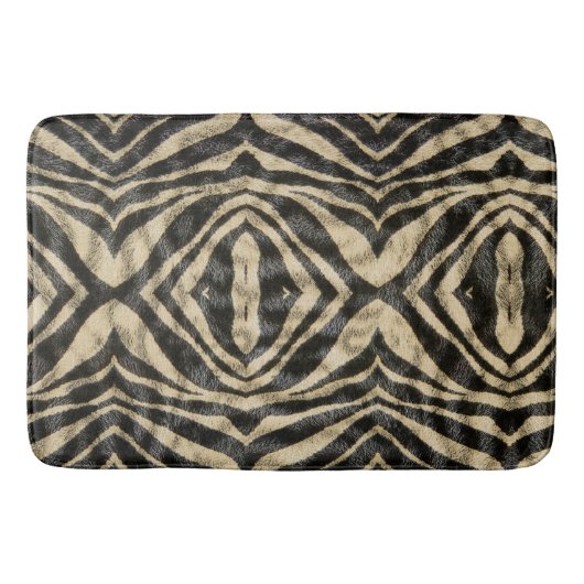 Trendy Exotic Zebra Fur Pattern Animal Print Badmat (Voorkant)