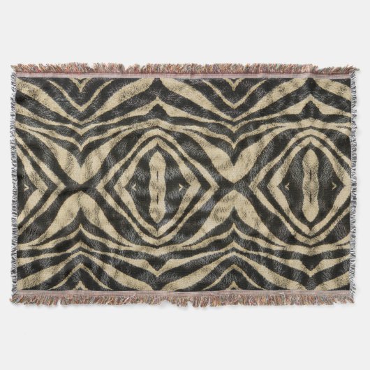 Trendy Exotic Zebra Fur Pattern Animal Print Deken (Voorkant)