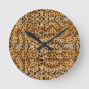 Trendy Exotisch Jachtluipaard Vachtpatroon Dierenp Ronde Klok