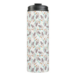 Trendy exotische toekans thermosbeker