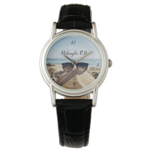 Trendy Eyeglassen op een Beach optische Horloge