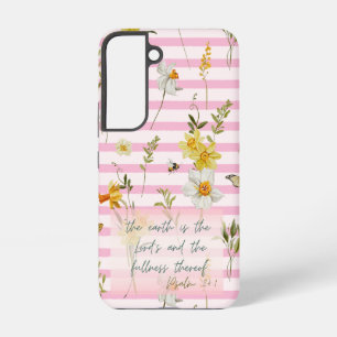 Trendy Faith Blush Streep Narcissen Bij Natuur Samsung Galaxy Hoesje