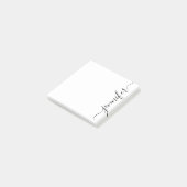 Trendy Fancy Manuscript - Naam, Gepersonaliseerd Z Post-it® Notes (Schuin)