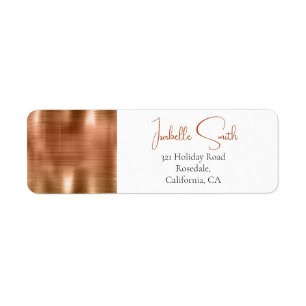 Trendy Faux Copper Metallic Folie Wedding RTS Etiket