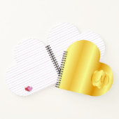 Trendy Faux Gold Elegant Modern Monogram Notitieboek (Binnen)