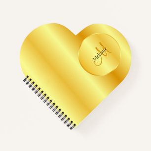 Trendy Faux Gold Elegant Monogrammed Sjabloon Notitieboek